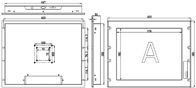 12V 15 Inch Industrial Touch Screen Monitor PC Ripiano superiore Menù OSD anteriore