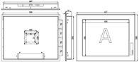 19 pollici Industrial Touch Screen Monitor 350 cd/m2 Luminosità IP65 impermeabile