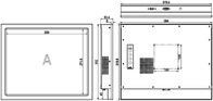 17 pollici Industrial Touch Screen Monitor IP65 Disegno di filo di alluminio