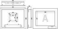 800:1 12.1&quot; Industrial Touch Panel PC Monitor Supporting High Low Resolutions