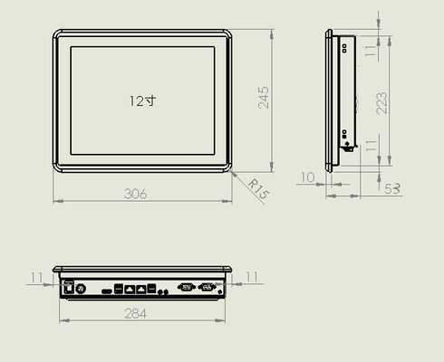 400 cd/M2 Luminosità Display touchscreen industriale VESA Montaggio Risoluzione 1024x768