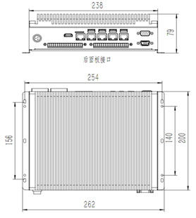 2U Industrial Fanless Embedded Computers 4G Memoria 64GB Solid State Drive