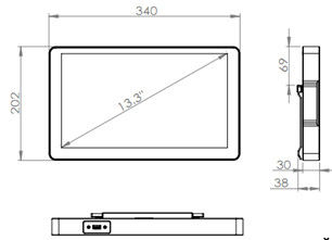 13.3&quot; pannello portatile per notebook industriali robusti PC Intel i7- 4650U opzionale I3 / I5